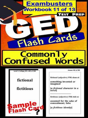 cover image of GED Test Commonly Confused Words&#8212;Exambusters Flashcards&#8212;Workbook 11 of 13